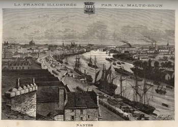 Nantes - Loire-Atlantique - gravure in La France illustree: geographie, histoire, administratie statistique door V.A. Malt-Brown, 1884