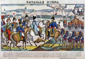 Napoleon bij de Slag bij Jena (13/10/1806) - afbeelding van Epinal