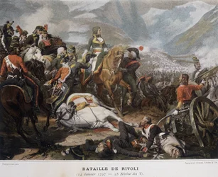 Napoleon bij de Slag bij Rivoli op 14 januari