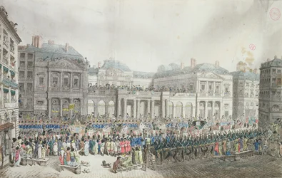 Napoleons kroningsprocessie langs de Raad van State, 2 december 1804