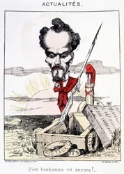 Nieuws - Kleine man leeft nog! Caricatuur over Rochefort die in een graf staat.