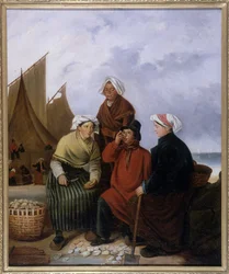 Normandië, oesterproeverij - Olie door Francoeur