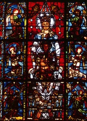 Notre-Dame de la Belle Verriere, uit het zuiderkoor (detail)