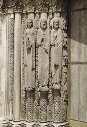 Oude testament figuren, van het koninklijke portaal van de westelijke gevel, c.1145-50