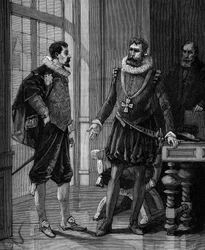 Olivier De Serres (1539 - 1619) Franse agronoom met Hendrik IV Koning van Frankrijk (1553-1610).