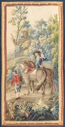 Een van een paar Louis XVI pastorale wandtapijten, Aubusson, ca. 1775