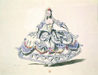 Opera Kostuum, uit de Menus Plaisirs Collectie, facsimile door A. Guillaumot Fils