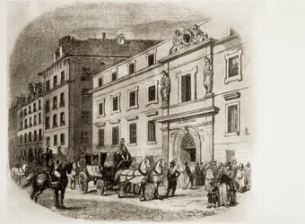 Parijs Conservatorium in de jaren 1830 (gravure)