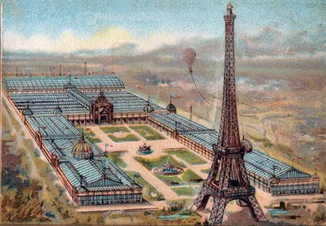 Parijs. Wereldtentoonstelling van 1889: Eiffeltoren.