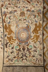 Parochiekerk (Església de la Mare de Déu de Solers). Interieur. De beuken. Muurschilderingen. Detail. 16e eeuw (?).