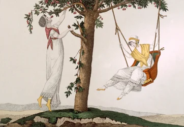 Parijse dames bij Montmorency, plaat 41 uit Le Bon Genre, c.1810