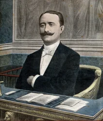 Paul Deschanel (1855-1922), nieuwe voorzitter van de Kamer van Afgevaardigden - Voorpagina van de krant Le Petit Journal, 26 juni