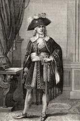 Paul Francois Jean Nicolas Comte de Barras (1755-1829), uit "Histoire de la Revolution Francaise" door Louis Blanc