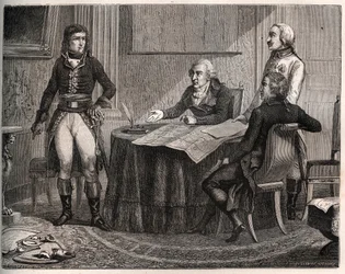 Vrede van Campoformio tussen Oostenrijk en Frankrijk: Onderhandelingen tussen graaf Cobenzl en Napoleon Bonaparte