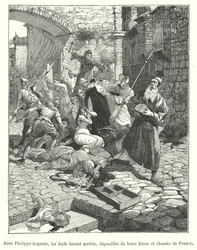 Vervolging van Franse Joden tijdens het bewind van koning Filips Augustus, eind 12e eeuw