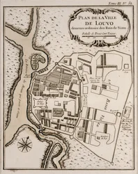 Plattegrond van Lopburi, 1751