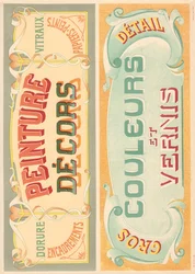 Bord 22: Signagemodellen voor Art Nouveau letter schilder