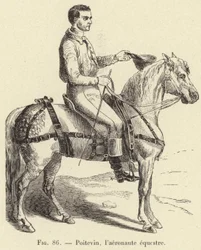 Poitevin, de ruiter-aeronaut (gravure)
