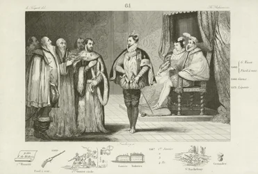 Poolse ambassadeurs informeren Hendrik, hertog van Anjou dat hij is gekozen tot koning van Polen, 1573