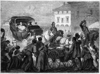 Paus Pius VII (PIO PIUS) (1742-1823) verliet Parijs op 4 april