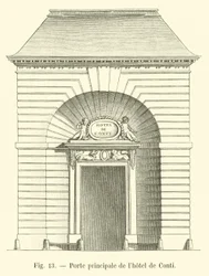 Hoofdingang van het hotel de Conti