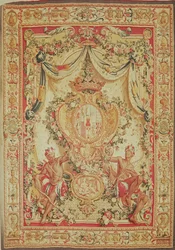Portiere met het wapen van Louis-Antoine de Pardaillan de Gondrin, Hertog van Antin, Gobelins fabriek, 1708-36