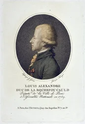 Portret van Louis Alexandre de la Rochefoucauld, hertog van Enville (D