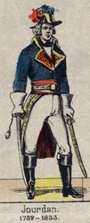 Portret van Jean Baptiste, Graaf Jourdan, maarschalk van Frankrijk (1762-1833) Afbeelding van Epinal uit het einde van de 19e eeuw