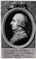 Portretmedaillon van Adam Smith (1723-90)