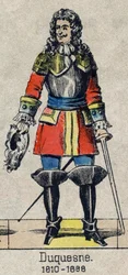 Portret van Abraham, Markies Duquesne (1610-1688), Franse Marin. Afbeelding van Epinal uit het einde van de 19e eeuw.