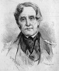 Portret van admiraal Edmund Lyons (1790-1858), commandant van de Britse marine tijdens de Krimoorlog (1853-1856). Gravure door Morin in “Le Monde Illustré”, nr. 85 van 4 december 1858.