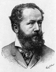 Portret van Albert Tissandier, broer van Gaston Tissandier, Franse luchtvaartkundige - in 