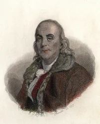 Portret van Benjamin Franklin (1706-1790), Amerikaanse natuurkundige, filosoof en politicus