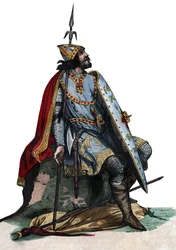 Portret van Karel Martel (688-741), Frankische militaire en politieke leider