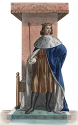 Portret van Karel V van Frankrijk, genaamd de Wijze (1338-1380), koning van Frankrijk