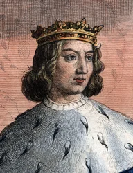 Portret van Karel V van Frankrijk, genaamd de Wijze (1338-1380), koning van Frankrijk