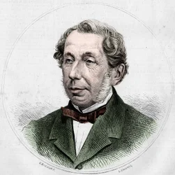 Portret van Charles de Remusat (1797-1875), minister van Buitenlandse Zaken. Gravure in Le Monde Illustré nr. 748 van 12 augustus 1871