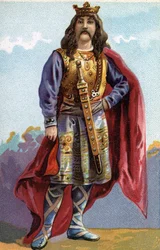 Portret van Chilperic I, koning van de Franken van 561 tot 584