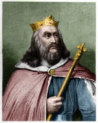 Portret van Clotaire (Clothaire) II (584 - 628), koning van Neustrië en koning van de Franken - in 