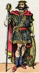 Portret van Clotaire I, Koning van de Franken van 511 tot 561.
