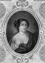 Portret van Cunegonde (975-1039), keizerin van het Westen - Gravure in 