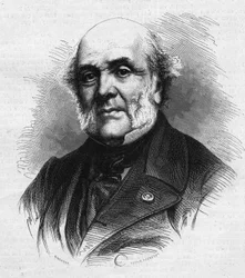 Portret van Frederic Auguste Demetz (1796-1873), Franse advocaat, oprichter van de landbouwkolonie en penitentiaire inrichting van Mettray bedoeld om jonge delinquenten te rehabiliteren. Gravure in 
