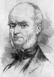 Portret van Frédéric Millet, Franse miniaturist. Gravure in 