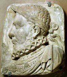 Portret van Hendrik II van Frankrijk (marmer).