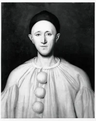 Portret van Jean Charles Deburau (1829-73) als Pierrot