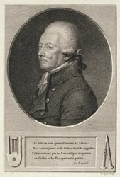 Portret van Jean Georges Noverre (1727-1810) gegraveerd door B. Roger