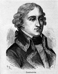 Portret van Jean Jacques Régis de Cambacérès, hertog van Parma, Franse jurist en politicus (1753-1824) - gravure - in 