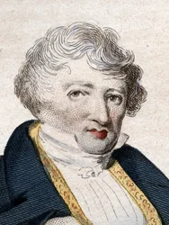 Portret van Jean Leopold Nicolas Frederic Cuvier bekend als Georges Cuvier (1769-1832), Franse natuuronderzoeker en zoöloog.