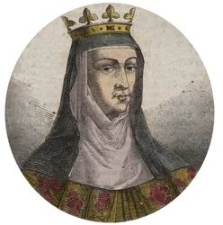 Portret van Jeanne van Frankrijk (1464-1505) (of van Valois) Koningin van Frankrijk Vrouw van Lodewijk XII - Jeanne van Frankrijk en Valois (1464-1505)