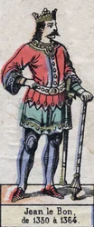 Portret van Jan II van Frankrijk, bekend als Jan de Goede (1319-1364). Illustratie eind 19e eeuw.